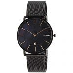 Skagen Men's Hagen Analog-Quartz Stainless-Steel-Plated Strap, Black
