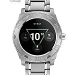 GUESS Men's Stainless Steel Android Wear Touch Screen Bracelet Watch