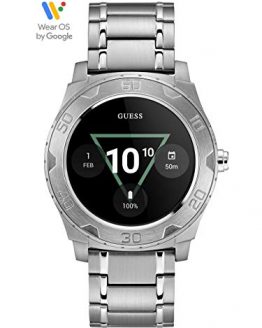 GUESS Men's Stainless Steel Android Wear Touch Screen Bracelet Watch