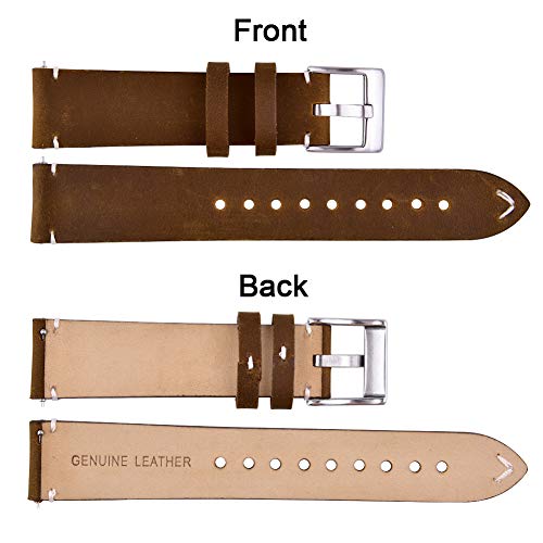18mm Genuine Leather Watch Bands Quick Release Leather Watch Straps Compatible with Seiko Watch for Men 2 18mm Genuine Leather Watch Bands Quick Release Leather Watch Straps