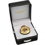 Akribos XXIV Men's Mechanical Skeleton Pocketwatch - Sunray Pattern Dial