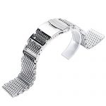 20/22/24mm H-Link Shark Stainless Steel Mesh Strap Wrist Watch Band Heavy Duty