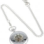 Charles-Hubert, Paris Stainless Steel Mechanical Pocket Watch