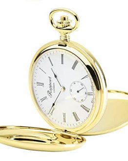Vintage Pocket Watch with Chain by Rapport - Classic Oxford Hunter Case Pocket