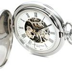 Charles-Hubert, Paris Premium Collection Stainless Steel Mechanical Pocket Watch