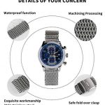 YISUYA Shark MESH 22MM Full Stainless Steel Watch Band Heavy Duty Diving Dive