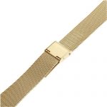 Hadley Roma 18-22mm Squeeze End Gold Tone Mens Watch Band Thin Mesh