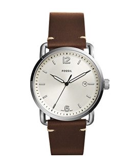 Fossil Men's The Commuter Quartz Stainless Steel and Leather Casual Watch