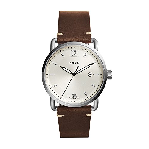 Fossil Men's The Commuter Quartz Stainless Steel and Leather Casual ...