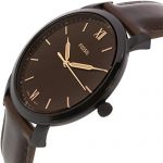 Effortless Style – Fossil Minimalist Watch with Brown Leather Strap