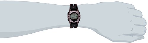 Timex Unisex Expedition Mid-Size Digital CAT Plum Stripe Nylon Strap Watch