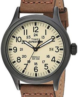Timex Men's Expedition Scout Brown Leather Strap Watch