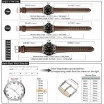 WOCCI 20mm Watch Band - Vintage Leather Watch Strap Dark Brown