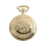 Daniel Steiger Flying Eagle Luxury Vintage Hunter Pocket Watch with Chain