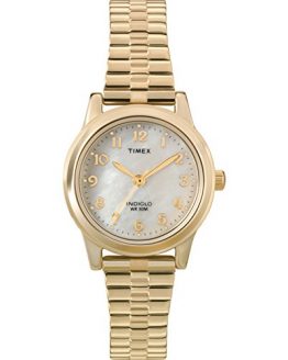 Timex Women's Essex Avenue Gold-Tone Stainless Steel Expansion Band Watch