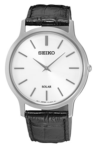Elevate Your Style with the SEIKO SUP873P1 Men's Black Leather Strap Watch