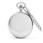Speidel Classic Brushed Satin Silver-Tone Engravable Pocket Watch