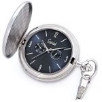 Speidel Classic Brushed Satin Silver-Tone Engravable Pocket Watch