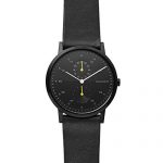 Skagen Men's Kristoffer Multi Quartz Leather Watch Color: Black IP/Black