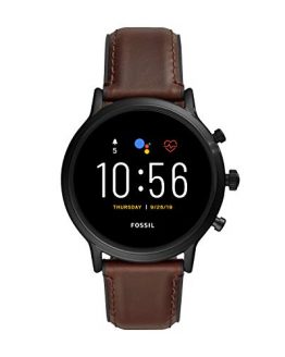 Fossil Gen 5 Carlyle HR Heart Rate Stainless Steel and Leather Touchscreen