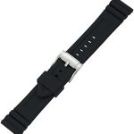 Fossil 22mm Silicone Watch Band, Color: Black