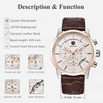 Chronograph Waterproof Watch - Stylish Business and Sport Design with Brown Leather Band