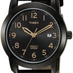 Timex Men's Highland Street Black Leather Strap Watch