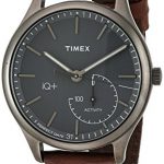 Timex Men's + Move Activity Tracker Brown Leather Strap Smartwatch