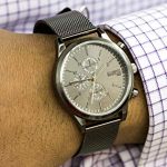 Steve Madden Men's Stainless Steel Japanese-Quartz Watch with Alloy Strap
