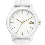 Lacoste TR90 Quartz Watch with Rubber Strap, White