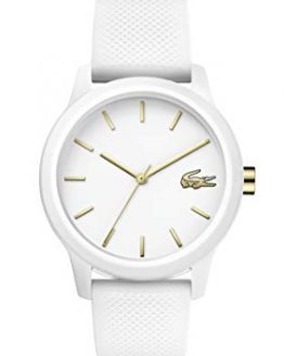 Lacoste TR90 Quartz Watch with Rubber Strap, White