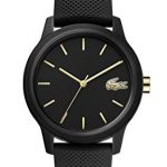 Lacoste TR90 Quartz Watch with Rubber Strap, Black
