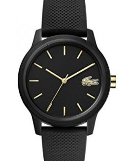 Lacoste TR90 Quartz Watch with Rubber Strap, Black