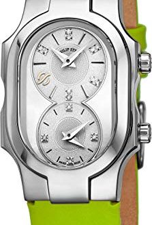 Philip Stein Signature Swiss Made Womens Dual Time Zone Watch