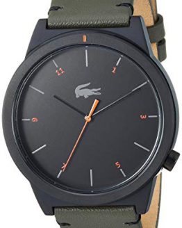 Lacoste Men's Motion Stainless Steel Quartz Watch with Leather Calfskin Strap