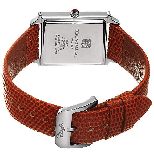 Bruno Magli Women's Valentina Romana Swiss Quartz Tank Shaped Italian Leather Strap Watch 1 Bruno Magli Women's Valentina Romana Swiss Quartz Tank Shaped Italian Leather