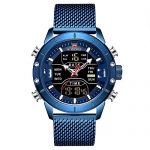 NAVIFORCE Digital Watch Men Waterproof Sports Watches Stainless Steel