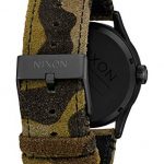 NIXON Sentry Leather A105 - Black/Camo/Volt - 100m Water Resistant