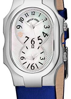 Philip Stein Signature Small Womens Dual Time Watch - Mother of Pearl Face
