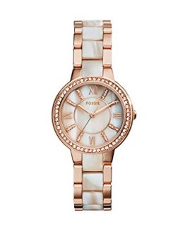 Fossil Women's Virginia Quartz Stainless Steel Horn Acetate Dress Watch