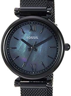 Fossil Women Mini Carlie Quartz Stainless Steel and Mesh Casual Watch Color