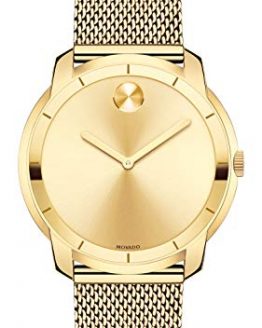 MoMovado Men's Swiss-Quartz Watch with Gold-Plated-Stainless-Steel Strapvado Men's Swiss-Quartz Watch with Gold-Plated-Stainless-Steel Strap