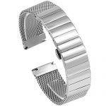 Quick Release Silver Watch Strap 18mm Milanese Mesh Watch Band for Women