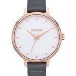 NIXON Medium Kensington Leather- Rose Gold/Gray - 50m Water Resistant