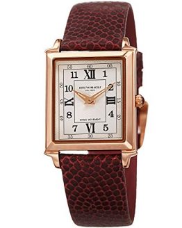 Bruno Magli Women's Valentina Romana Swiss Quartz Tank Shaped Italian Leather