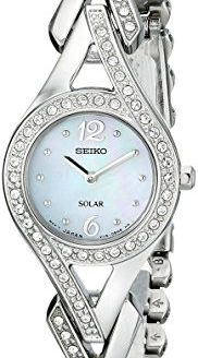 Seiko Women's "Jewelry-Solar Classic" Silver-Tone Stainless Steel Watch