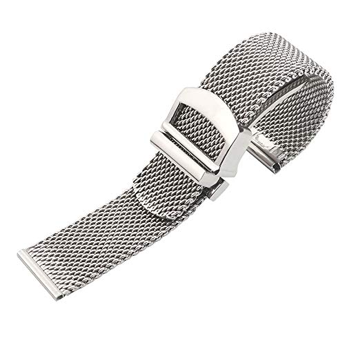 Premium Solid Mesh Stainless Steel Bracelets 20mm/22mm Watch Bands