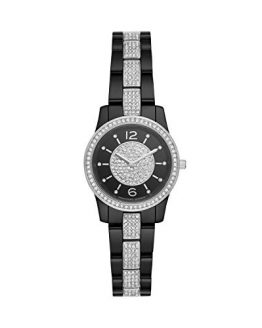 Michael Kors Women Runway Quartz Stainless Steel Black with Black Dial Watch