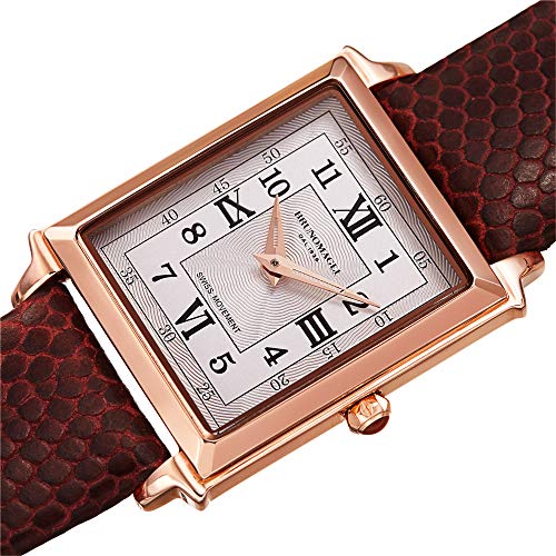 Bruno Magli Women's Valentina Romana Swiss Quartz Tank Shaped Italian Leather Strap Watch 2 Bruno Magli Women's Valentina Romana Swiss Quartz Tank Shaped Italian Leather