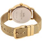 Coach Women's Delancey Gold Tone Stainless Mesh Bracelet Blue Dial Watch